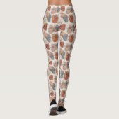 Abstraktes weibliches Gesichtsmuster Leggings (Rückseite)