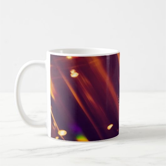 Abstraktes Weihnachten Goldene Funken oder Glitter Kaffeetasse (Links)