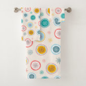 Abstraktes Weihnachts-Schneeflocken-Muster Badhandtuch Set (Insitu)