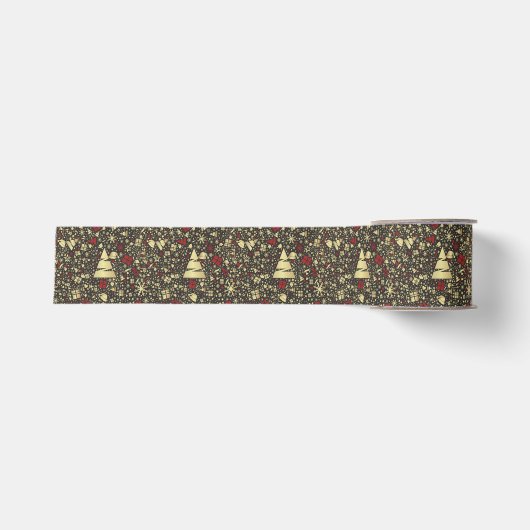Abstraktes Weihnachtsband Ripsband (Vorderseite)