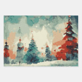 Abstraktes Weihnachtsbaum Set 2 Geschenkpapier Set (Vorderseite 2)