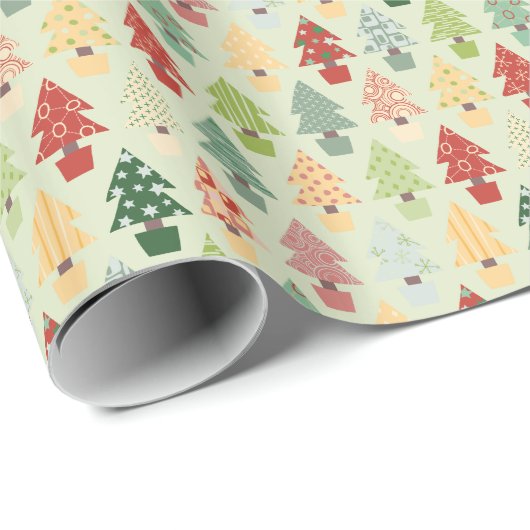 Abstraktes Weihnachtsbaum-Verpackungs-Papier Geschenkpapier (Rolleneckpunkt)