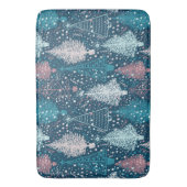 Abstraktes Weihnachtsbaummuster Badematte (Vorderseite Vertikal)