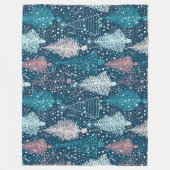 Abstraktes Weihnachtsbaummuster Fleecedecke (Vorderseite)