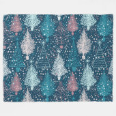 Abstraktes Weihnachtsbaummuster Fleecedecke (Vorderseite (Horizontal))