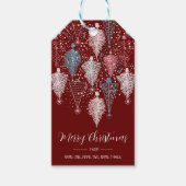 Abstraktes Weihnachtsbaummuster Geschenkanhänger (Vorderseite)