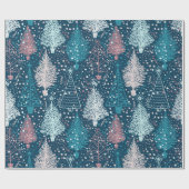 Abstraktes Weihnachtsbaummuster Geschenkpapier (Flach)