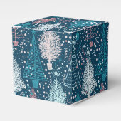 Abstraktes Weihnachtsbaummuster Geschenkschachtel (Vorderseite)