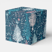 Abstraktes Weihnachtsbaummuster Geschenkschachtel (Rückseite)