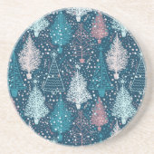 Abstraktes Weihnachtsbaummuster Getränkeuntersetzer (Vorne)