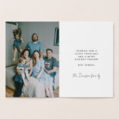 Abstraktes Weihnachtsbaummuster Happy Holidays Folienkarte (Innenseite)