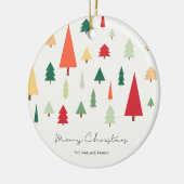 Abstraktes Weihnachtsbaummuster Keramik Ornament (Links)