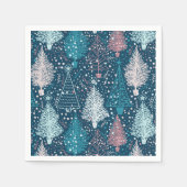 Abstraktes Weihnachtsbaummuster Serviette (Vorderseite)