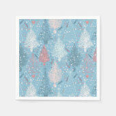 Abstraktes Weihnachtsbaummuster Serviette (Vorderseite)