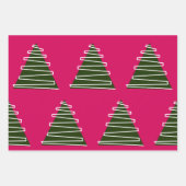 Abstraktes Weihnachtsbaumpapier Geschenkpapier Set (Vorderseite)