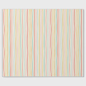 Abstraktes Weihnachtsbunt-Doodle-Streifenmuster Geschenkpapier (Flach)