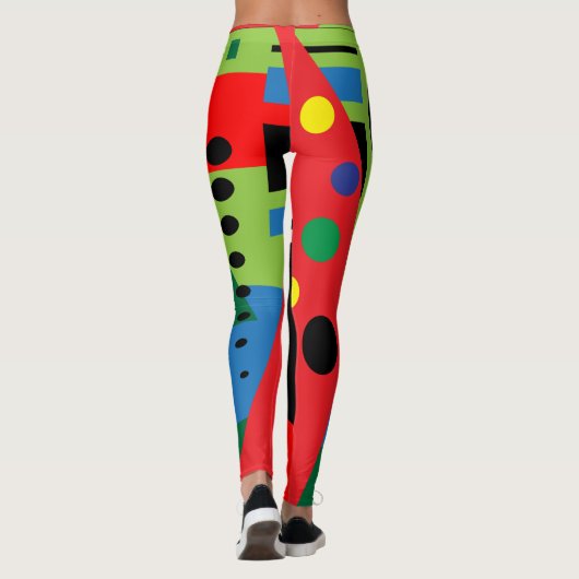 Abstraktes Weihnachtsdesign Leggings (Rückseite)
