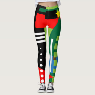 Abstraktes Weihnachtsdesign Leggings