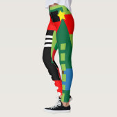 Abstraktes Weihnachtsdesign Leggings (Links)