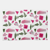 Abstraktes Weihnachtsküchentuch Geschirrtuch (Horizontal)