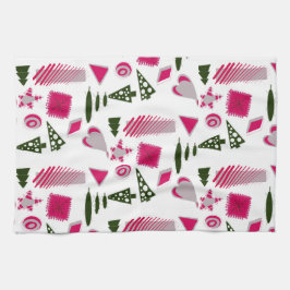 Abstraktes Weihnachtsküchentuch Geschirrtuch