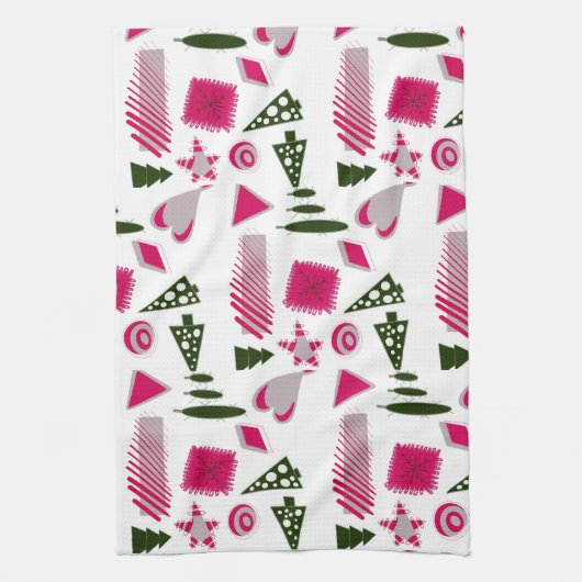 Abstraktes Weihnachtsküchentuch Geschirrtuch (Vertikal)