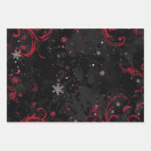 Abstraktes Weihnachtsmuster auf dramatischen Schwa Geschenkpapier Set (Vorderseite 2)