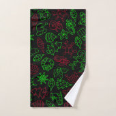 Abstraktes Weihnachtsmuster Badhandtuch Set (Handtuch)