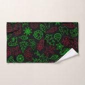Abstraktes Weihnachtsmuster Badhandtuch Set (Handtuch)
