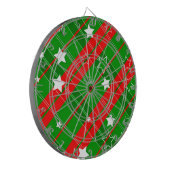 abstraktes Weihnachtsmuster Dartscheibe (Vorderseite Links)