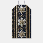 Abstraktes Weihnachtsmuster Geschenkanhänger (Vorderseite)