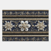 Abstraktes Weihnachtsmuster Geschenkpapier Set (Vorderseite 3)