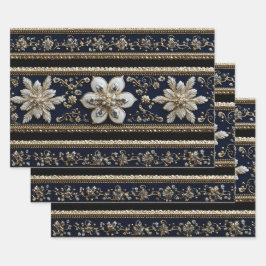 Abstraktes Weihnachtsmuster Geschenkpapier Set