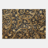 Abstraktes Weihnachtsmuster Geschenkpapier Set (Vorderseite 2)