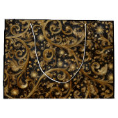 Abstraktes Weihnachtsmuster Große Geschenktüte (Rückseite)