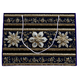 Abstraktes Weihnachtsmuster Große Geschenktüte