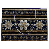 Abstraktes Weihnachtsmuster Große Geschenktüte (Rückseite)