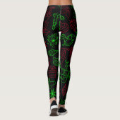 Abstraktes Weihnachtsmuster Leggings (Rückseite)