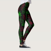 Abstraktes Weihnachtsmuster Leggings (Rechts)