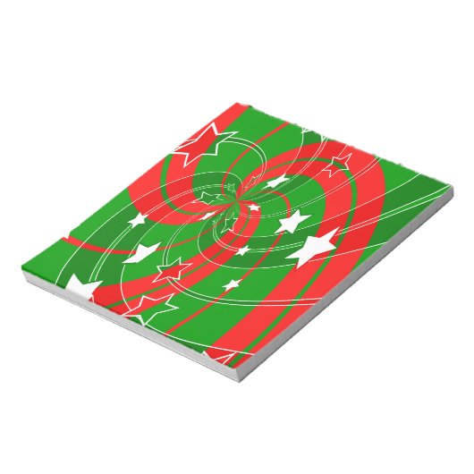 abstraktes Weihnachtsmuster Notizblock (Rotiert)