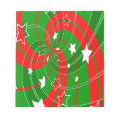 abstraktes Weihnachtsmuster Notizblock (Vorderseite)