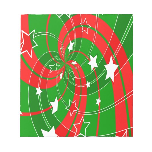 abstraktes Weihnachtsmuster Notizblock (Vorderseite)