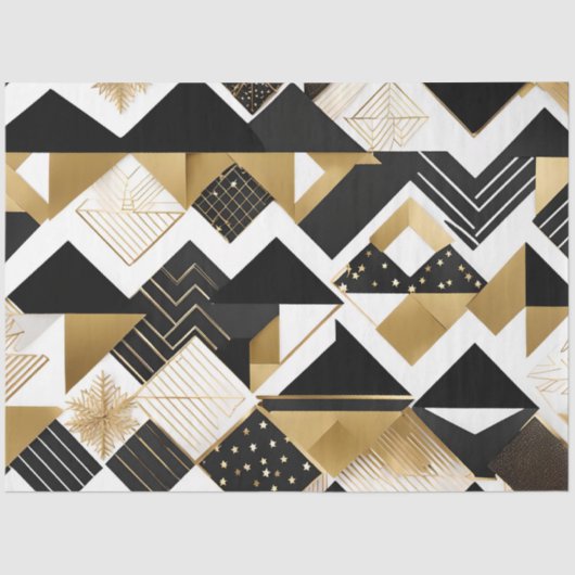 abstraktes Weihnachtspapier für Diamanten Seidenpapier (Vorderseite)