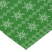 Abstraktes Weihnachtsschneeflockenmuster Kurz Kurzer Tischläufer (Ecke)