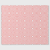 Abstraktes Weihnachtswrapping Paper mit Rot und We Geschenkpapier (Flach)