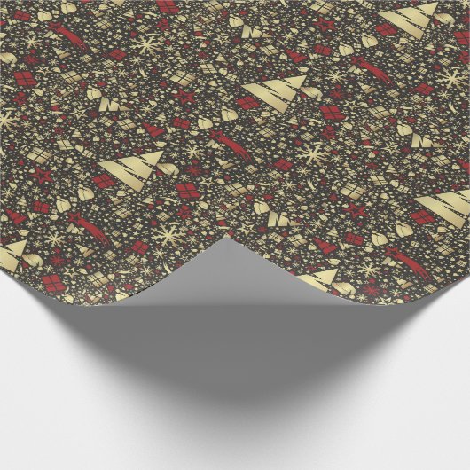 Abstraktes Weihnachtswrapping-Papier Geschenkpapier (Ecke)