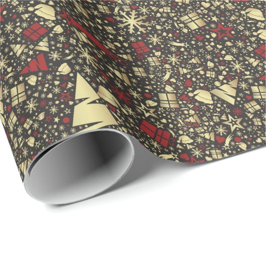 Abstraktes Weihnachtswrapping-Papier Geschenkpapier (Rolleneckpunkt)