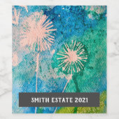 Abstraktes Weinetikett aus Kronleuchter (Einzelnes Label)