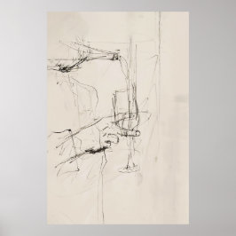 Abstraktes Weingießen Kunst, Dichtung und Musik Poster