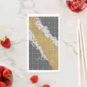 Abstraktes Weiß, Grau, Bronze, Gold Vintages Muste Serviette (Beispiel)